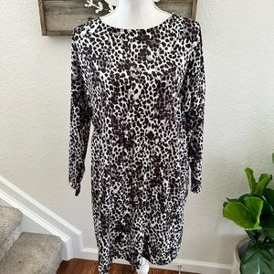 ASOS petite animal print‎ tunic dress white black ladies US 10 Petite NWT
